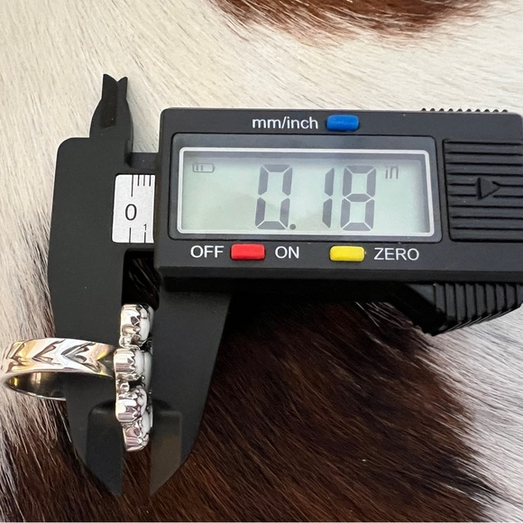 ❤️ Wild Horse Jasper Navajo Cluster Ring w Heart Center Adjustable Ring 9.1 Gm - Picture 13 of 14